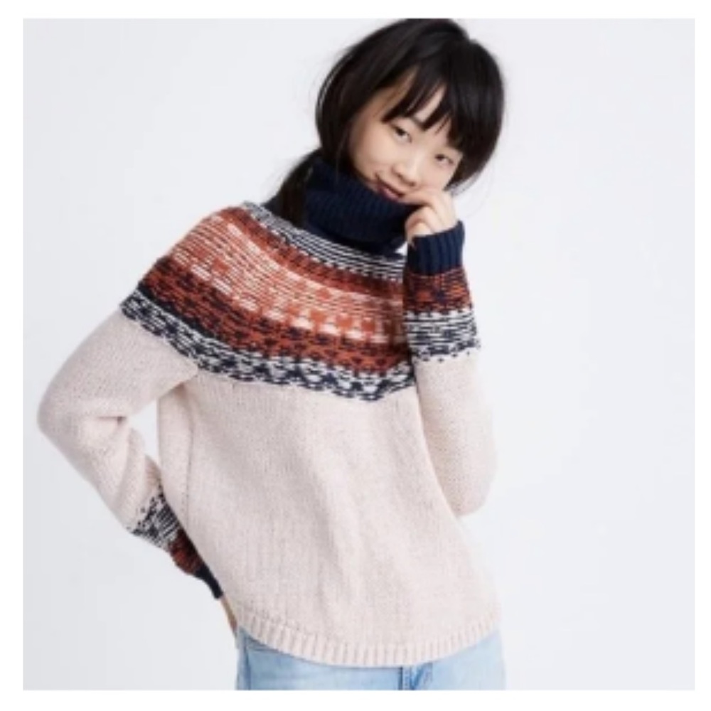 Madewell Multicolor Cowl Neck Sweater